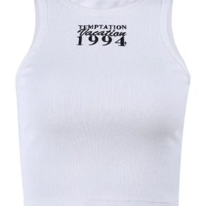 1994 Vintage Ribbed Tank Top - Y2K Outfits Women’s Fashion Essential