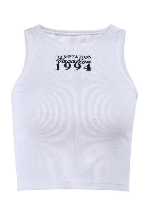 1994 Vintage Ribbed Tank Top - Y2K Outfits Women’s Fashion Essential