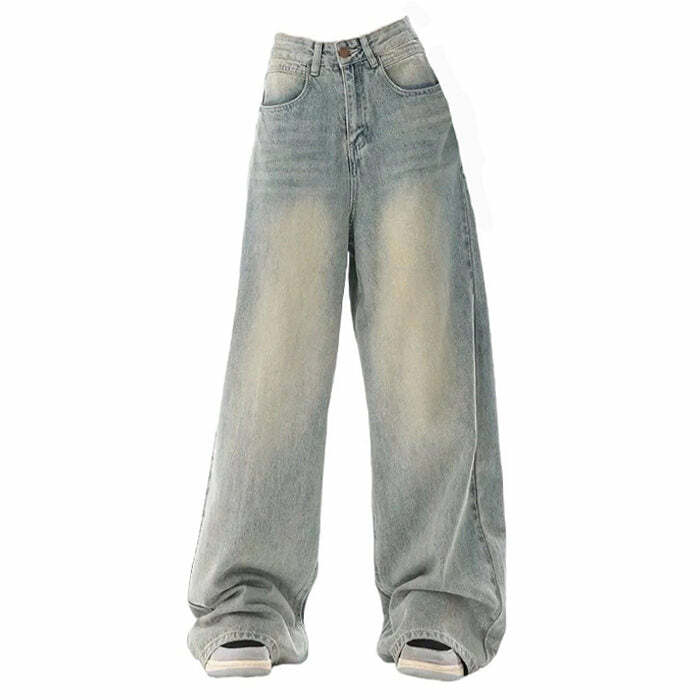 90's Light Wash Baggy Jeans - Trendy Y2K Outfits for Women & Girls