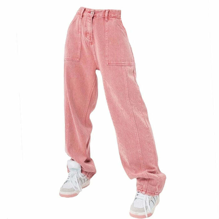 90's Teen Pink Jeans - Y2K Outfits for Women, Cute & Aesthetic Styles