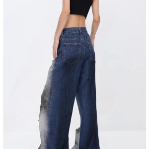 Ashen Ruin Distressed Jeans - Y2K Outfits for Women, Emo & Grunge Style