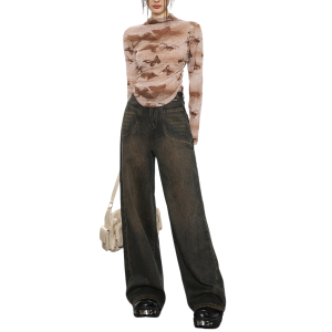 Basic Things Brown Jeans - Y2K Outfits for Women, Cute & Aesthetic Styles