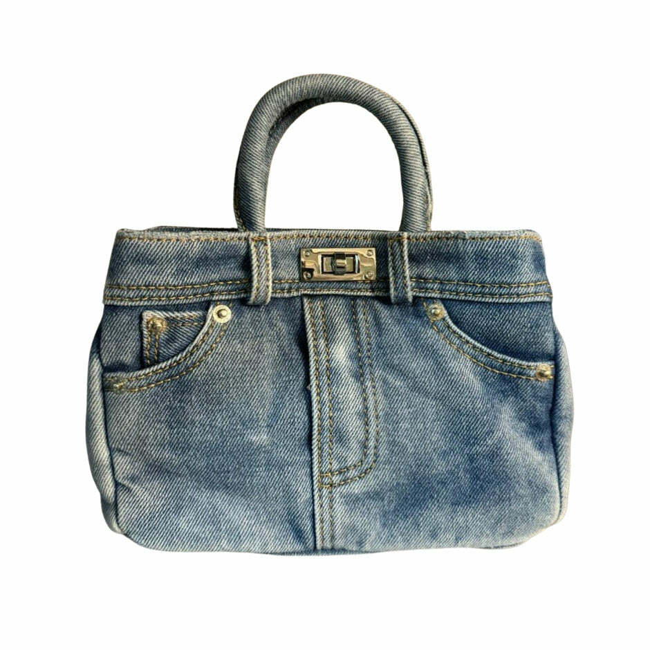 Blue Jeans Y2K Mini Handbag - Trendy Y2K Outfits for Women & Girls