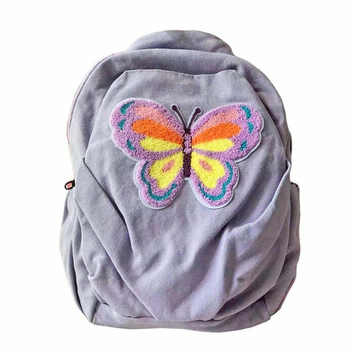 Butterfly Lavender Backpack | Y2K Outfits Women’s Fashion Essential