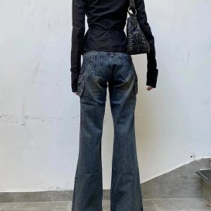 Cargo Chic Wide-Leg Jeans - Trendy Y2K Outfits for Women & Girls