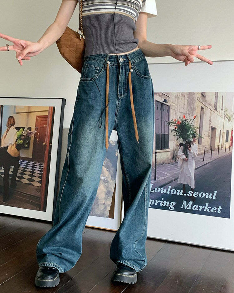 Casual Friday Comfy Jeans - Y2K Outfits for Women, Emo & Grunge Styles