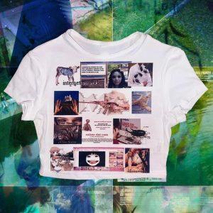 Digital Dystopia Collage Top - Trendy Y2K Outfits for Women