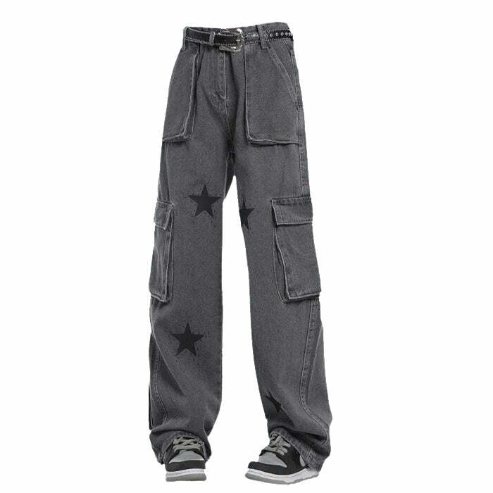 Downtown Girl Star Baggy Jeans - Trendy Y2K Outfits for Women