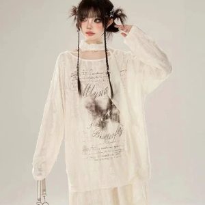 Ethereal Butterfly Poetic Top - Trendy Y2K Outfits for Women