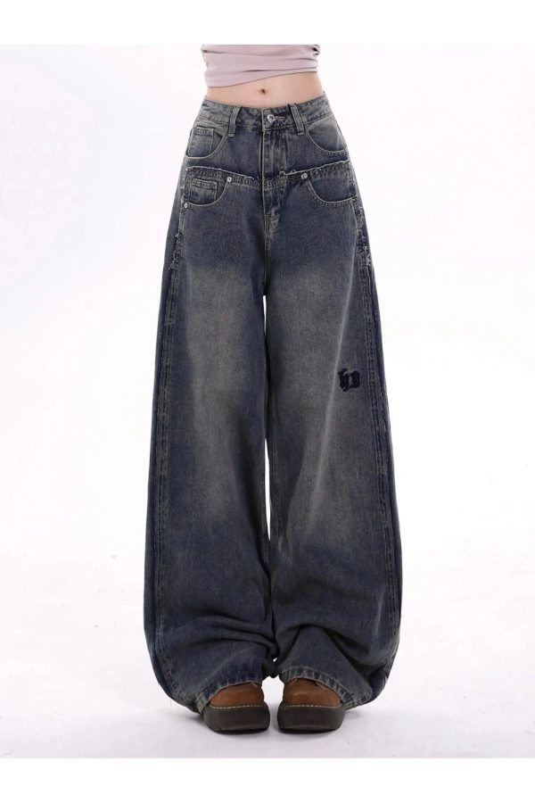 Extreme Wide-Leg Baggy Jeans - Trendy Y2K Outfits for Women