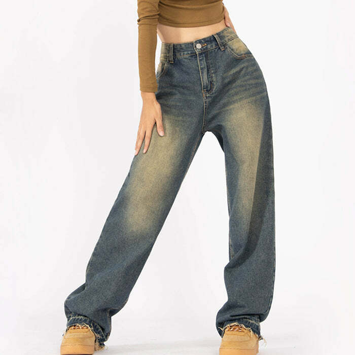 Fairy Grunge Baggy Jeans - Y2K Outfits for Women, Emo & Aesthetic Styles