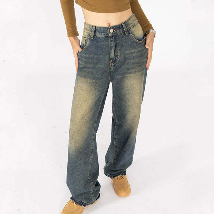 Fairy Grunge Baggy Jeans - Y2K Outfits for Women, Emo & Aesthetic Styles