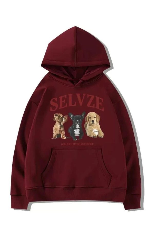 Fall Cute Puppy Graphic Hoodie | Y2K Outfits Women & Aesthetic Style