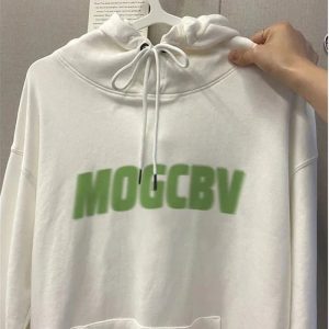 Fall Minimalist Block Letter Hoodie - Y2K Outfits for Women, Cute & Aesthetic