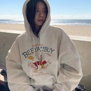 Fall Retro Cartoon Graphic Hoodie | Y2K Outfits Women & Aesthetic Styles