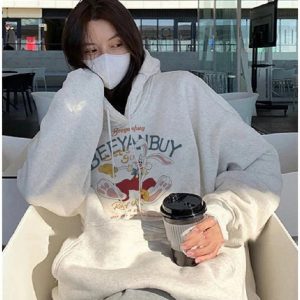 Fall Retro Cartoon Graphic Hoodie | Y2K Outfits Women & Aesthetic Styles