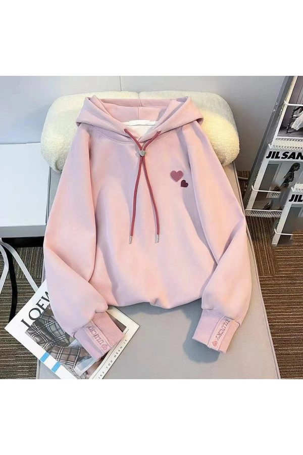 Fall Sweetheart Charm Hoodie - Trendy Y2K Outfits for Women & Girls