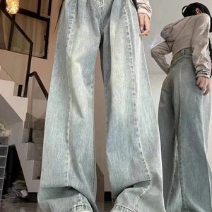 Fall Ultra Wide-Leg Baggy Jeans - Y2K Outfits for Women, Trendy Styles