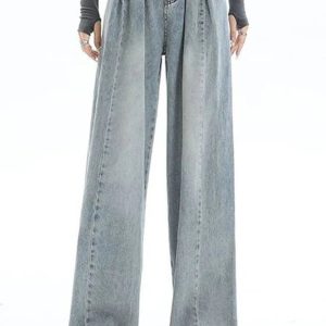 Fall Ultra Wide-Leg Baggy Jeans - Y2K Outfits for Women, Trendy Styles