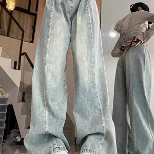 Fall Ultra Wide-Leg Baggy Jeans - Y2K Outfits for Women, Trendy Styles