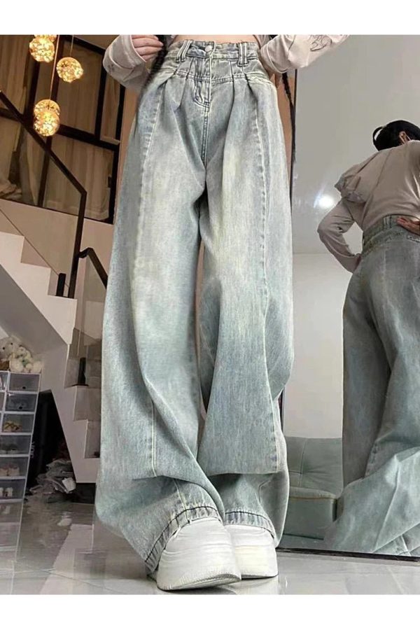 Fall Ultra Wide-Leg Baggy Jeans - Y2K Outfits for Women, Trendy Styles