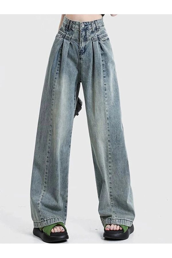 Fall Ultra Wide-Leg Baggy Jeans - Y2K Outfits for Women, Trendy Styles