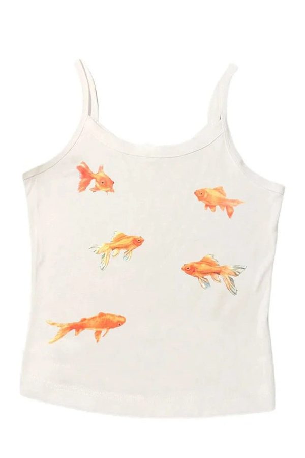 Goldfish Serenity Tank Top - Trendy Y2K Outfits for Women & Girls