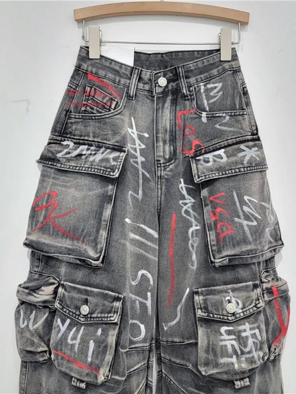 Graffiti Riot Cargo Jeans - Trendy Y2K Outfits for Women & Girls