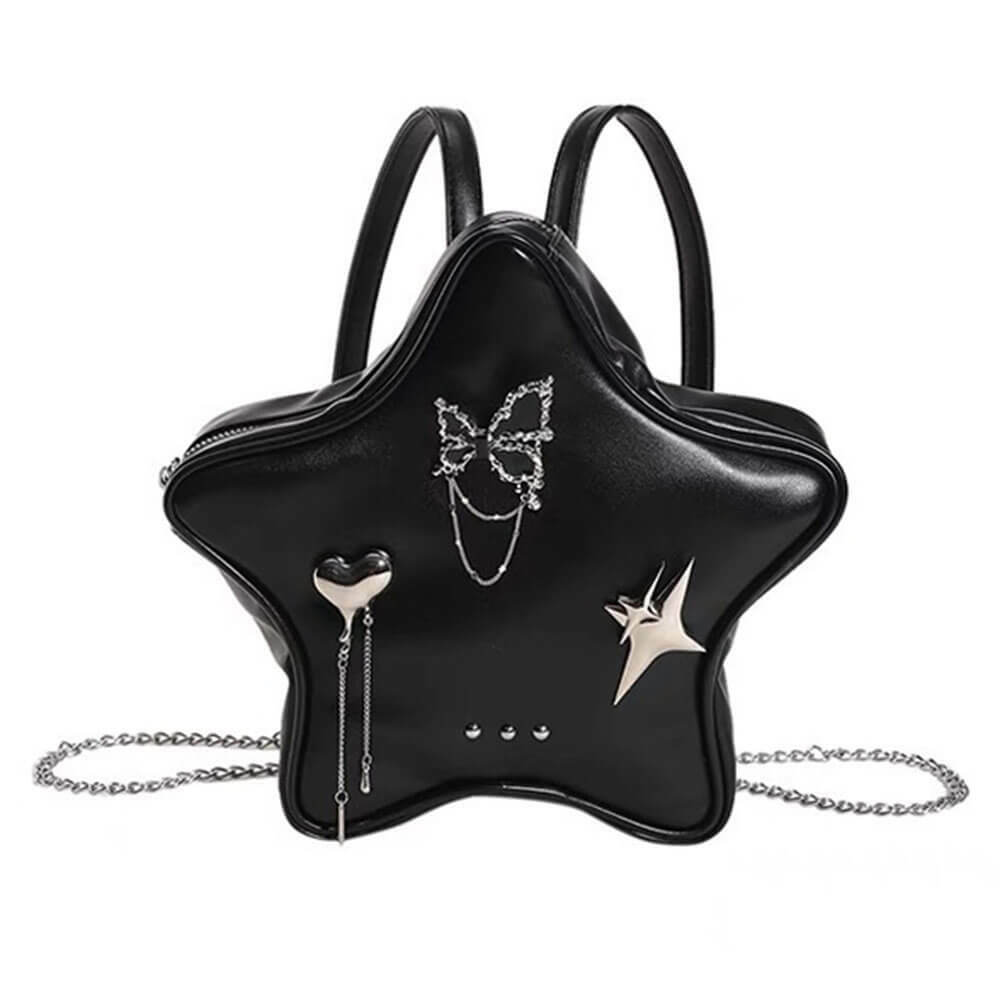 Grunge Star-Shaped Mini Backpack | Y2K Outfits Women’s Fashion Accessory