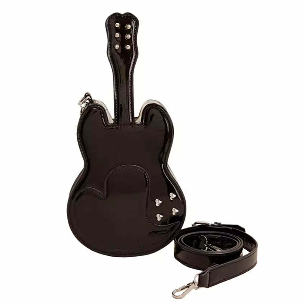 Guitar Shaped Crossbody Bag - Trendy Y2K Outfits for Women & Girls