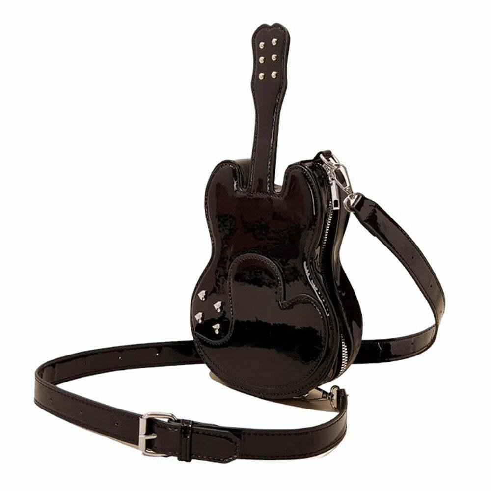 Guitar Shaped Crossbody Bag - Trendy Y2K Outfits for Women & Girls