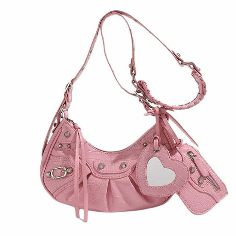 Heart Y2K Mini Shoulder Bag - Trendy Y2K Outfits for Women & Girls