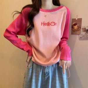 Hello Sunshine Colorblock Top - Trendy Y2K Outfits for Women & Girls