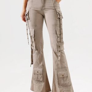 Hybrid Harness Split Jeans - Trendy Y2K Outfits for Women & Girls