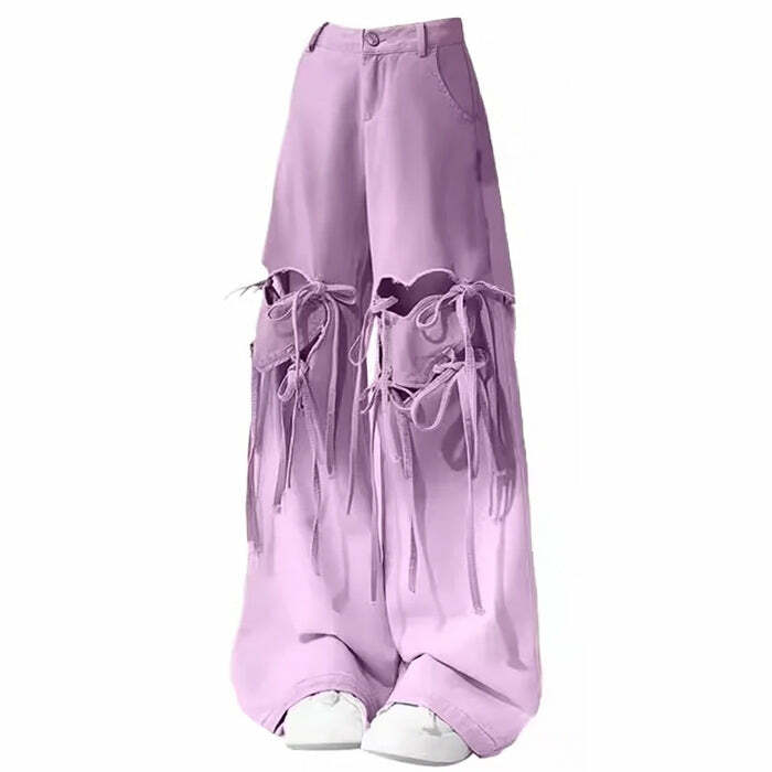 Knee-Heart Gradient Pants - Trendy Y2K Outfits for Women & Girls