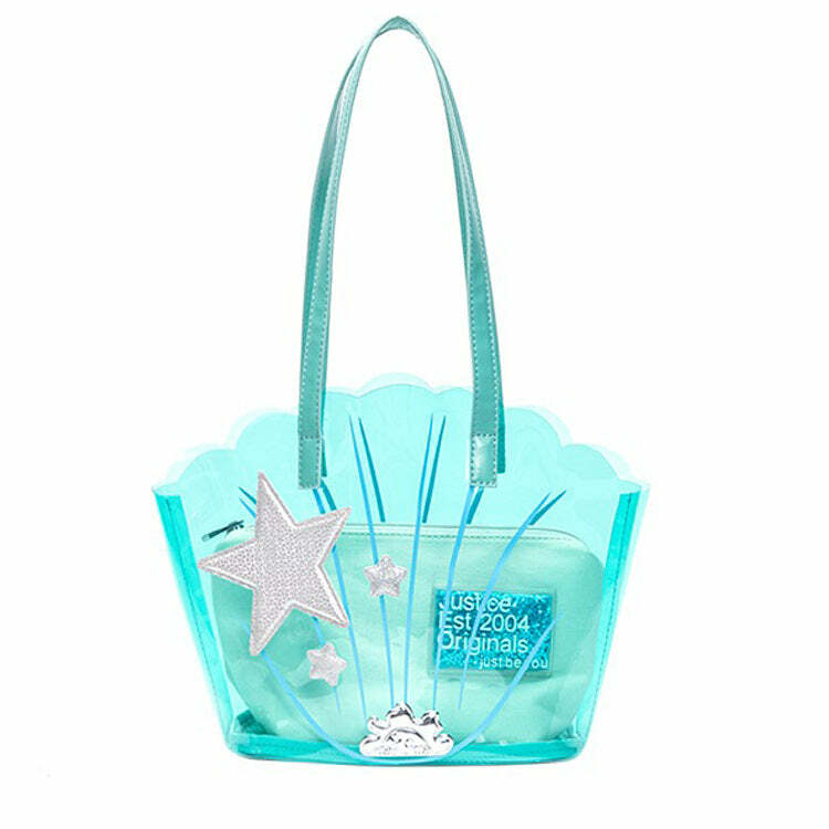 Mermaidcore Shell Transparent Bag - Trendy Y2K Outfits for Women