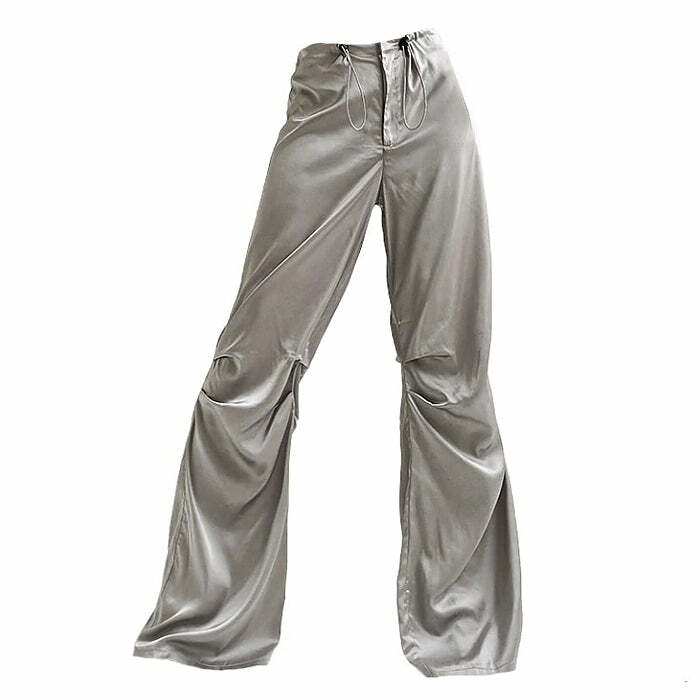 Miracle Satin Wide Pants - Trendy Y2K Outfits for Women, Club & Casual Wear