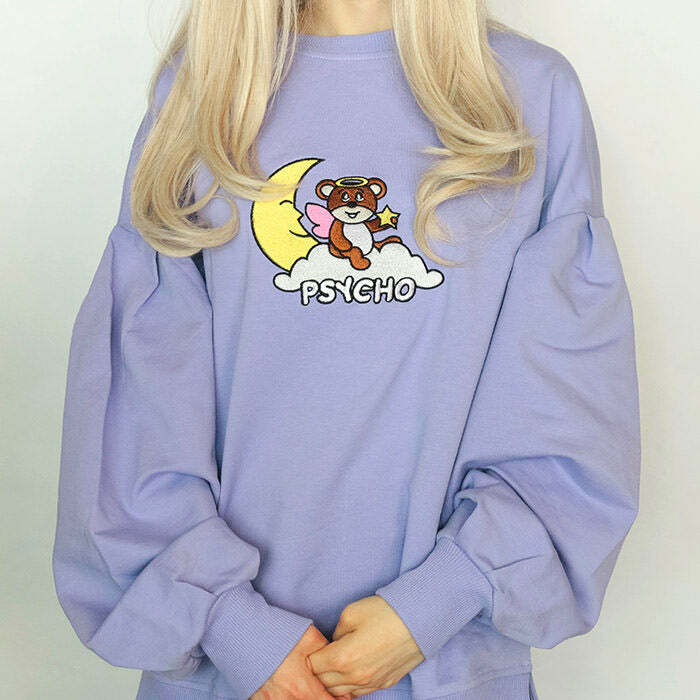 Psycho Bear Sweatshirt - Trendy Y2K Outfits for Women, Cute & Aesthetic