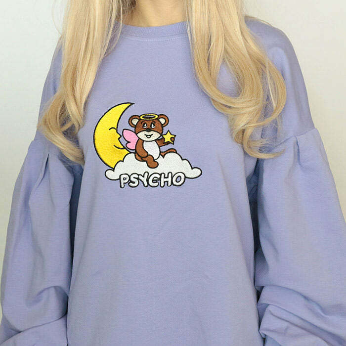 Psycho Bear Sweatshirt - Trendy Y2K Outfits for Women, Cute & Aesthetic