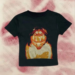 Retro Horror Graphic Baby Top | Y2K Outfits Women | Cute & Aesthetic