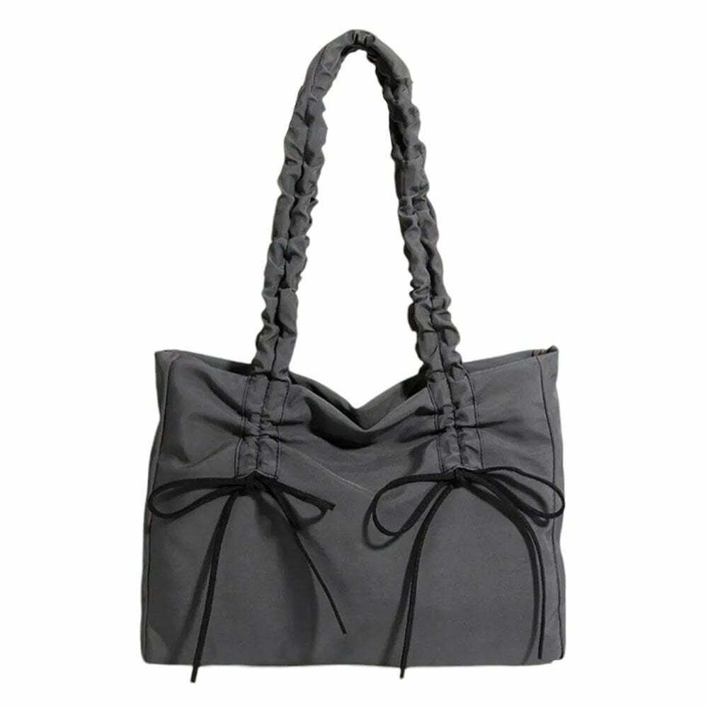 Saturday School Bow Shoulder Bag - Y2K Outfits Women’s Fashion Accessory