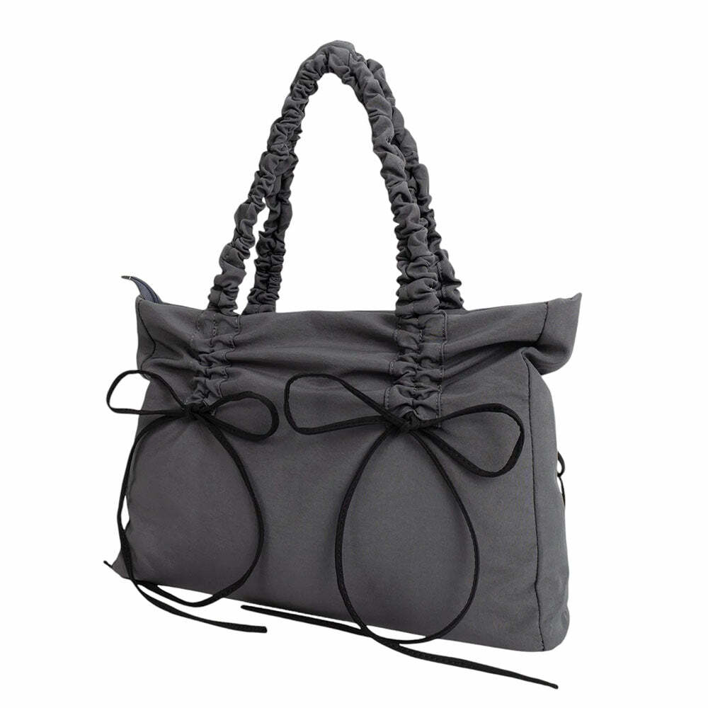 Saturday School Bow Shoulder Bag - Y2K Outfits Women’s Fashion Accessory