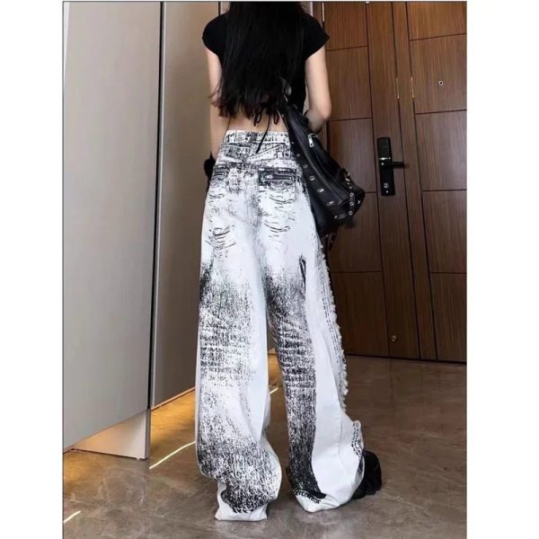 Shattered Chaos Ripped Jeans - Trendy Y2K Outfits for Women