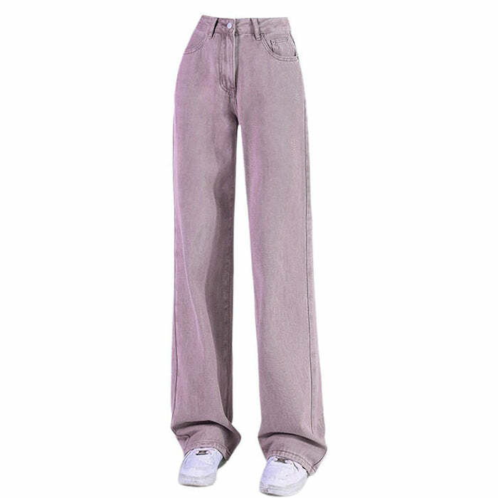 Skater Girl Lavender Jeans - Trendy Y2K Outfits for Women & Girls