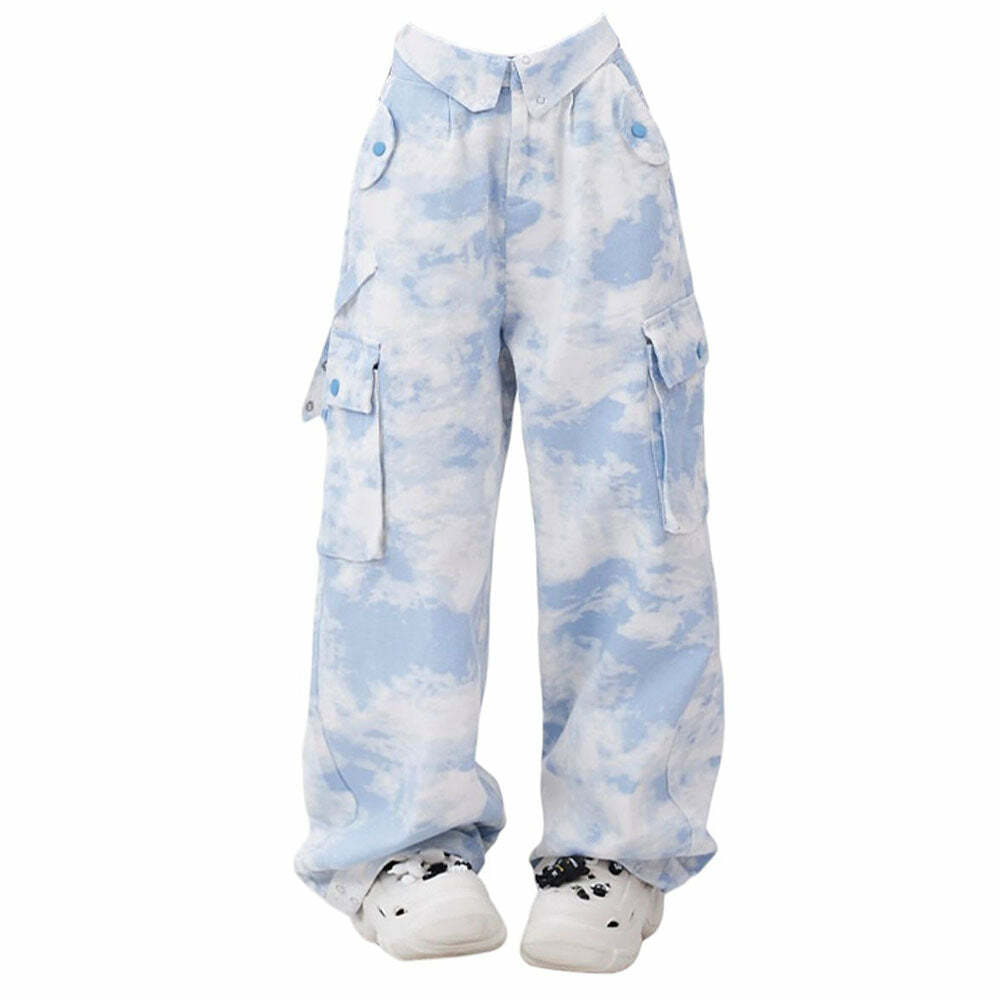 Sky Blue Cargo Pants - Trendy Y2K Outfits for Women, Emo & Club Style