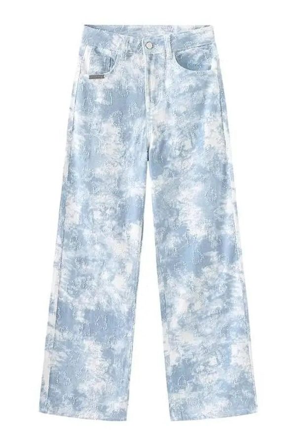 Sky Wash Wide-Leg Jeans - Trendy Y2K Outfits for Women & Girls