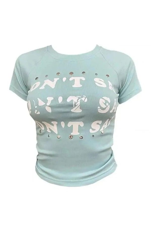 Studded Graphic Baby Top - Trendy Y2K Outfits for Women & Girls