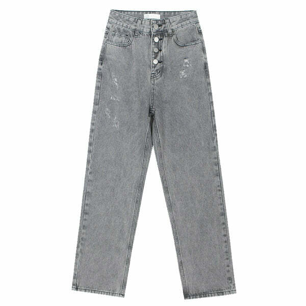 Teen Craft Grey Baggy Jeans - Y2K Outfits for Women, Cute & Aesthetic