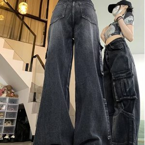 Urban Utility Cargo Jeans - Trendy Y2K Outfits for Women & Girls