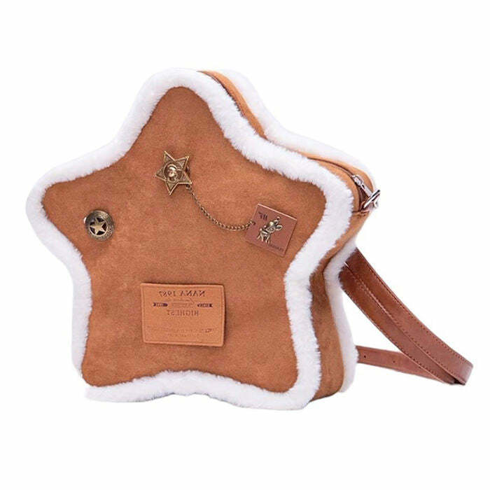 Vanilla Girl Sheepskin Star Backpack - Trendy Y2K Outfits for Women